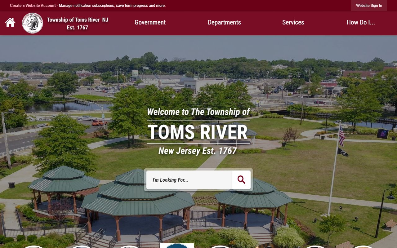 Toms River Township official website for felony record resources