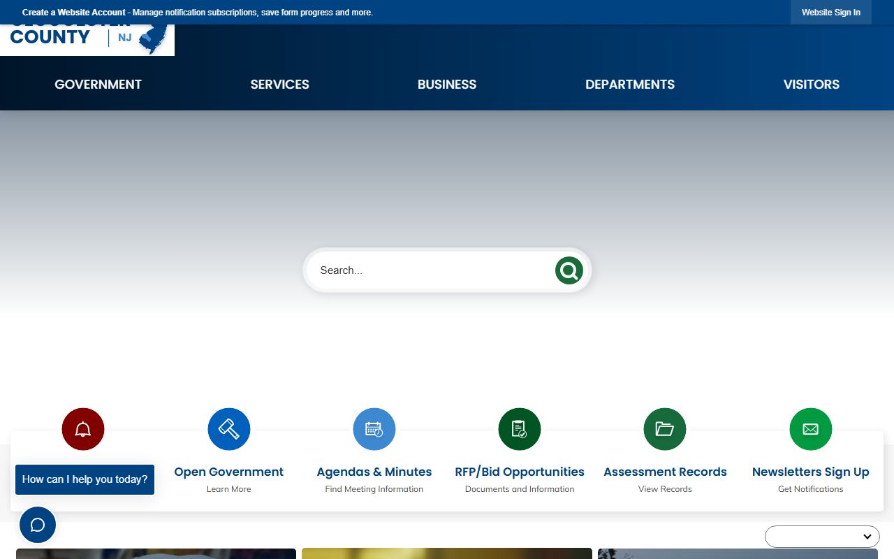 Gloucester County official website with links to felony record offices