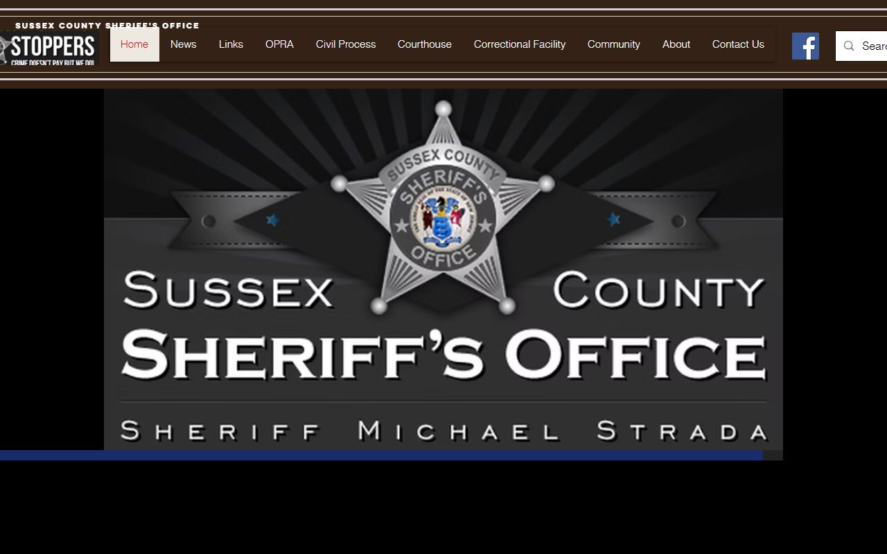 Sussex County Sheriff Office website for arrest and felony records
